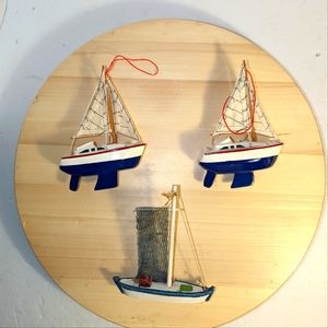 Sailboat Holiday Ornaments 3